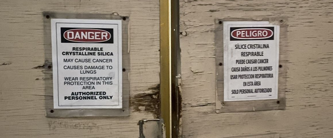 Silica Warning Sign